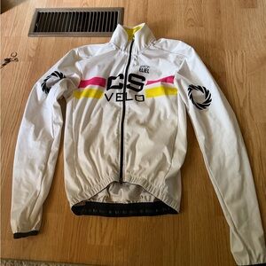 Men's Performance Jacket - White with Pink and Yellow Accents